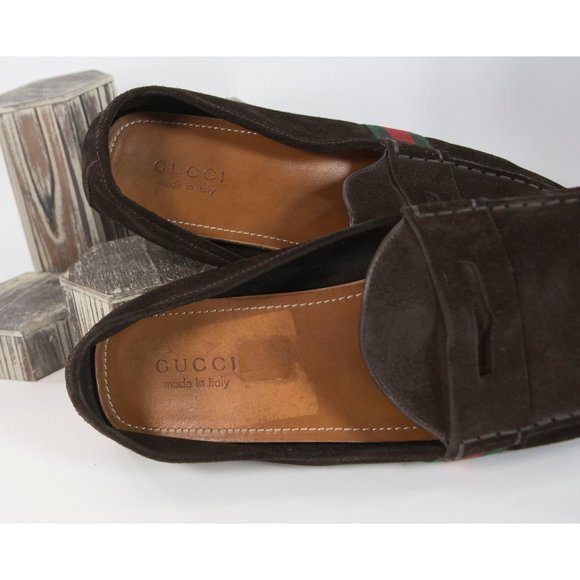 Gucci Brown Suede Driving Moccasin Loafers 12 - Picture 3 of 7